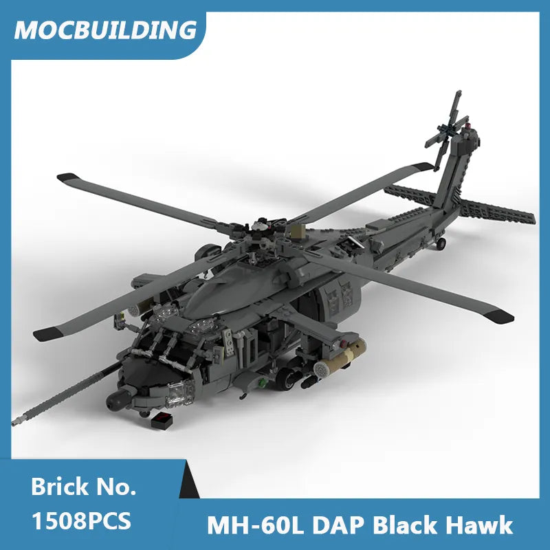 MOC NON MOC MOC Building Blocks MH-60L DAP Black Hawk Airaft Model