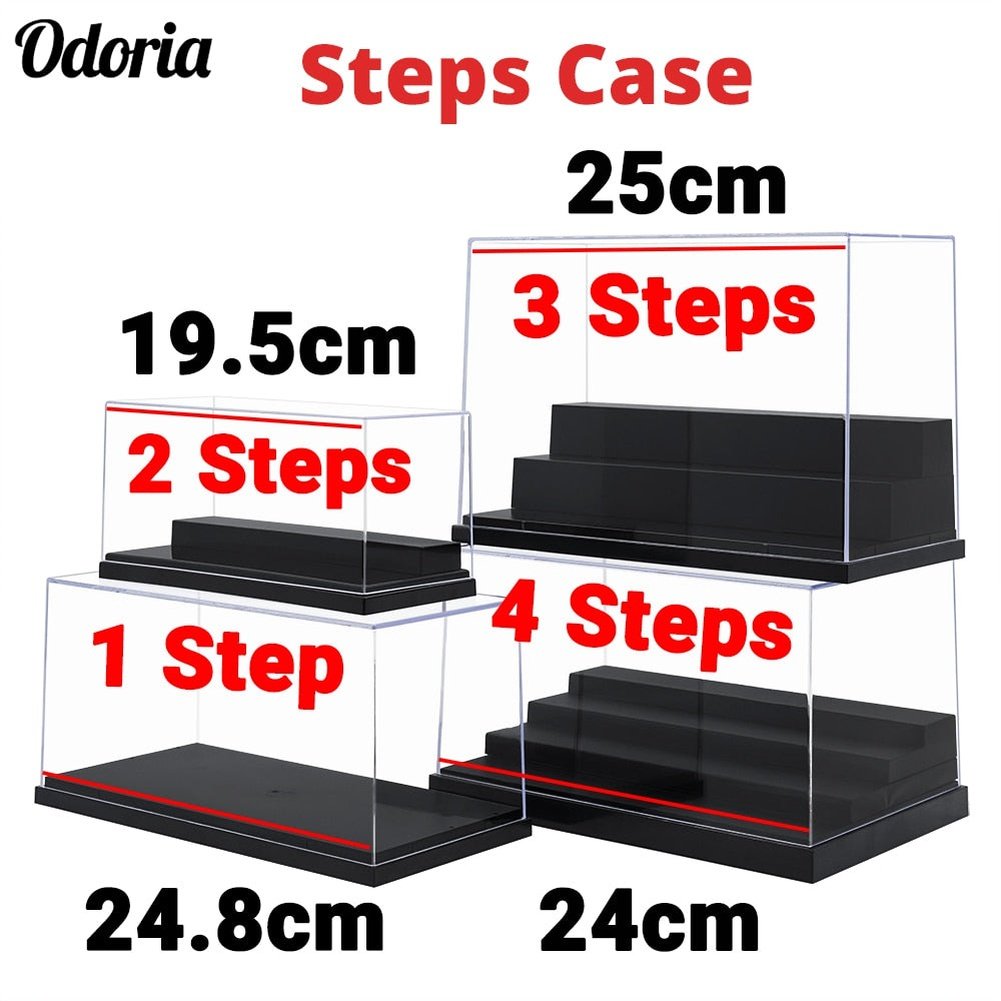 MOC NON Display: 1/2/3/4 Steps Acrylic Display Case Large Dustproof Cl ...