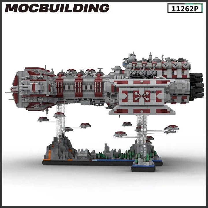 MOC NON LEGO MOC MOC Building Block Battlecruiser Starfighter Spaceship Model Collection DIY Brick   Playsets  Present