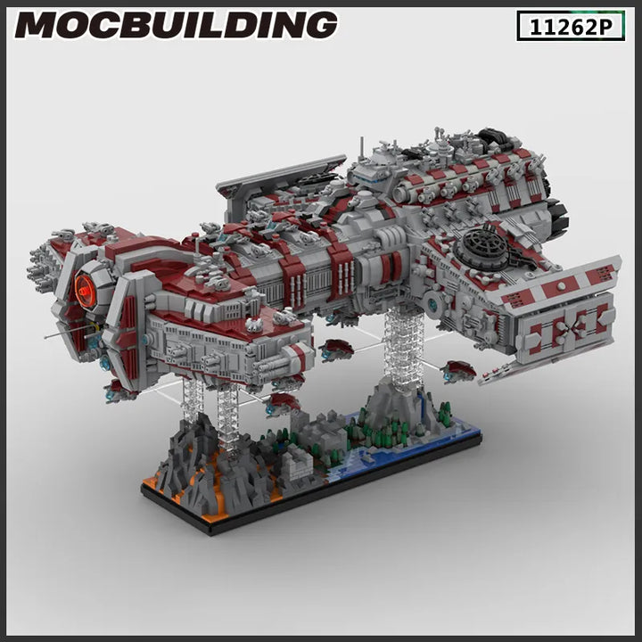 MOC NON LEGO MOC MOC Building Block Battlecruiser Starfighter Spaceship Model Collection DIY Brick   Playsets  Present