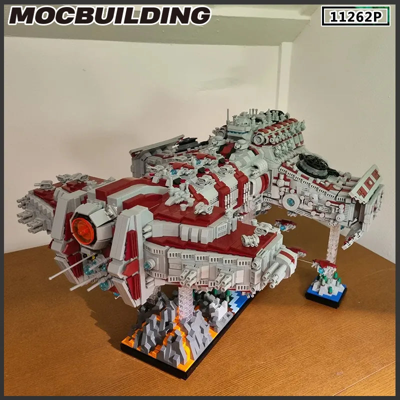 MOC NON LEGO MOC MOC Building Block Battlecruiser Starfighter Spaceship Model Collection DIY Brick   Playsets  Present