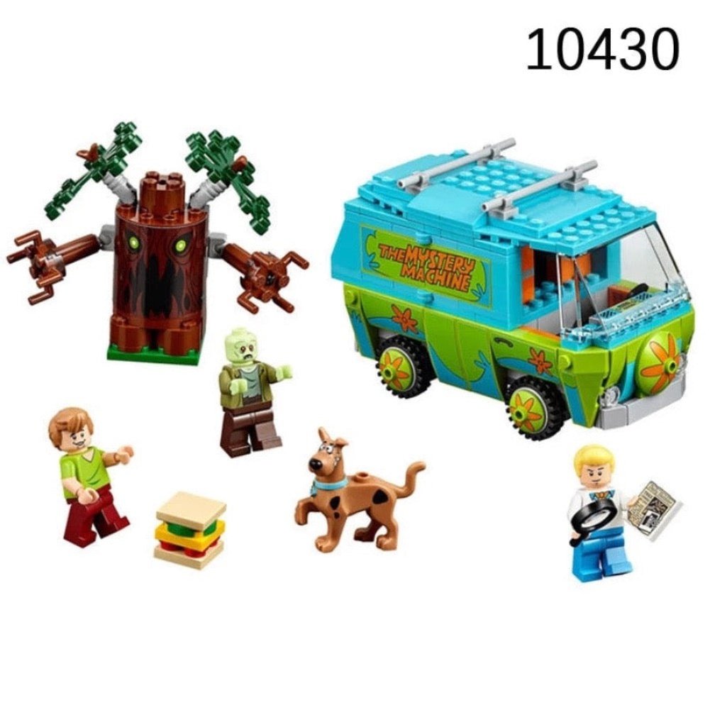 MOC NON LEGO New 10432 & 10430 10429 10428 Scooby Mystery Machine Bus City Building Block Bricks Toys Joint  Child  Toy