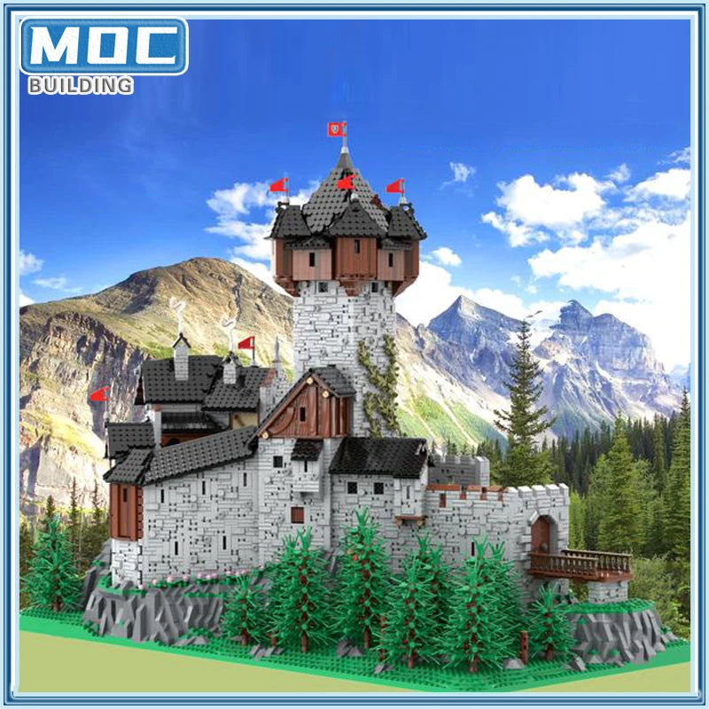 MOC NON LEGO MOC MOC Medieval Castle in Austrian Building Blocks Country City Villa Bricks Modle Set Puzzle toys Kid