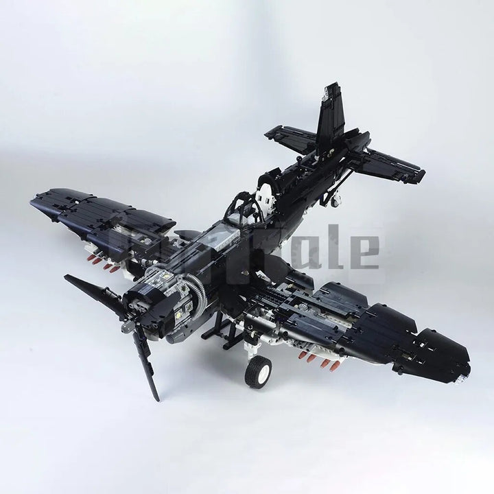 MOC NON LEGO MOC MOC-29318 EXCLUSIVE Vought F4U Corsair Model With PDF Drawings Building Blocks Bricks Kids DIY Toys