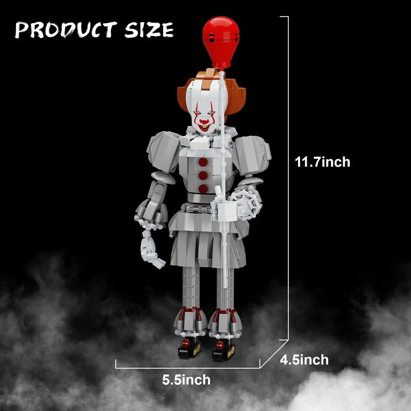 MOC NON LEGO Buildmoc Horror Movie Figures Stephen King It Pennywise the clown Brickheadz Joker Doll Building Blocks Toys