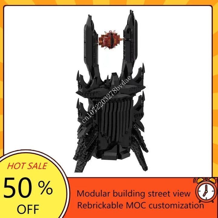 17693PCS Customized MOC Ring Movie Series Dark Magic Fortress Model Building Blocks Technology Bricks DIY Assembly Toys Gifts