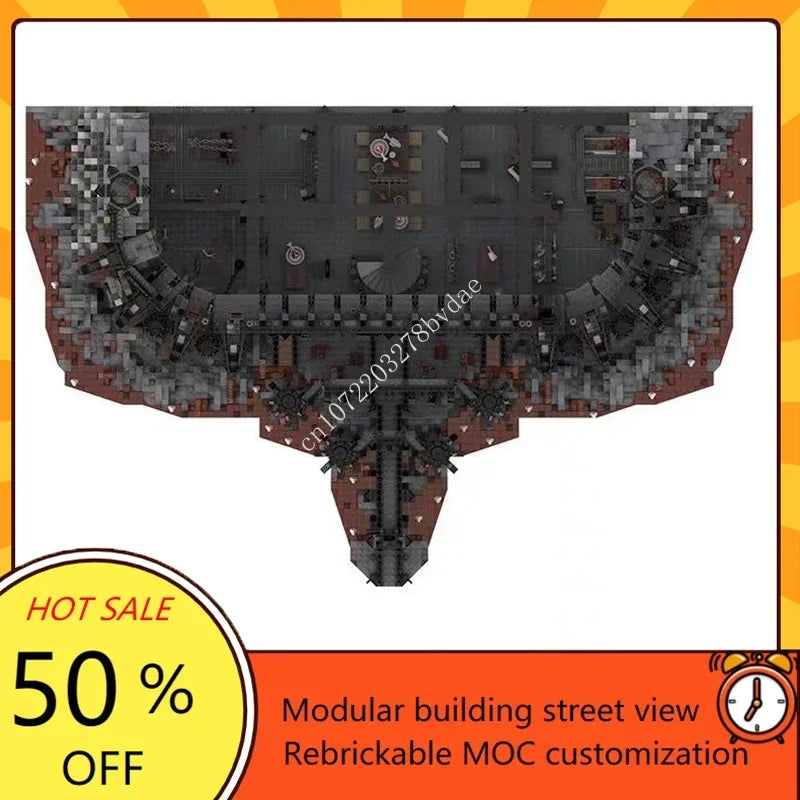 17693PCS Customized MOC Ring Movie Series Dark Magic Fortress Model Building Blocks Technology Bricks DIY Assembly Toys Gifts