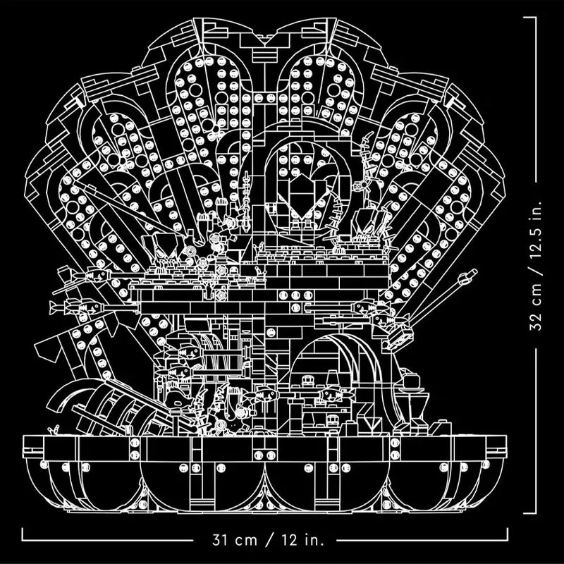 MOC NON  2023 New Ocean Princess Shell Wonderland compatible with 43225 Underwater Palace Dream Castle Building Bricks DIY