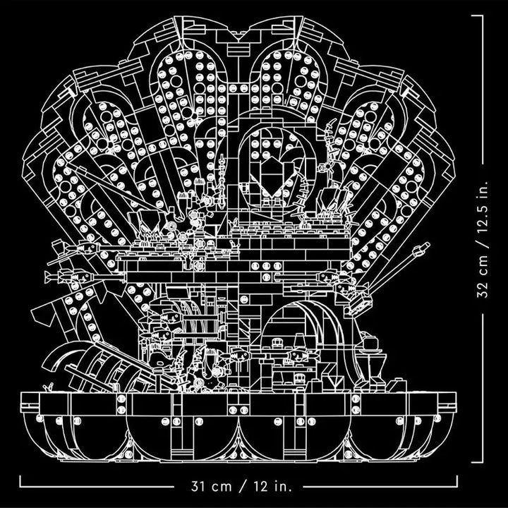 MOC NON  2023 New Ocean Princess Shell Wonderland compatible with 43225 Underwater Palace Dream Castle Building Bricks DIY