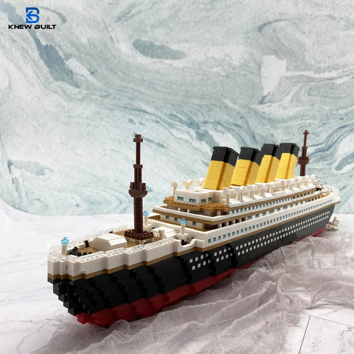 MOC NON LEGO  Titanic 3D Plastic Model Ship Building Blocks for Adults Micro Mini Bricks Toys Kits Assemble Cruise Boat Kids