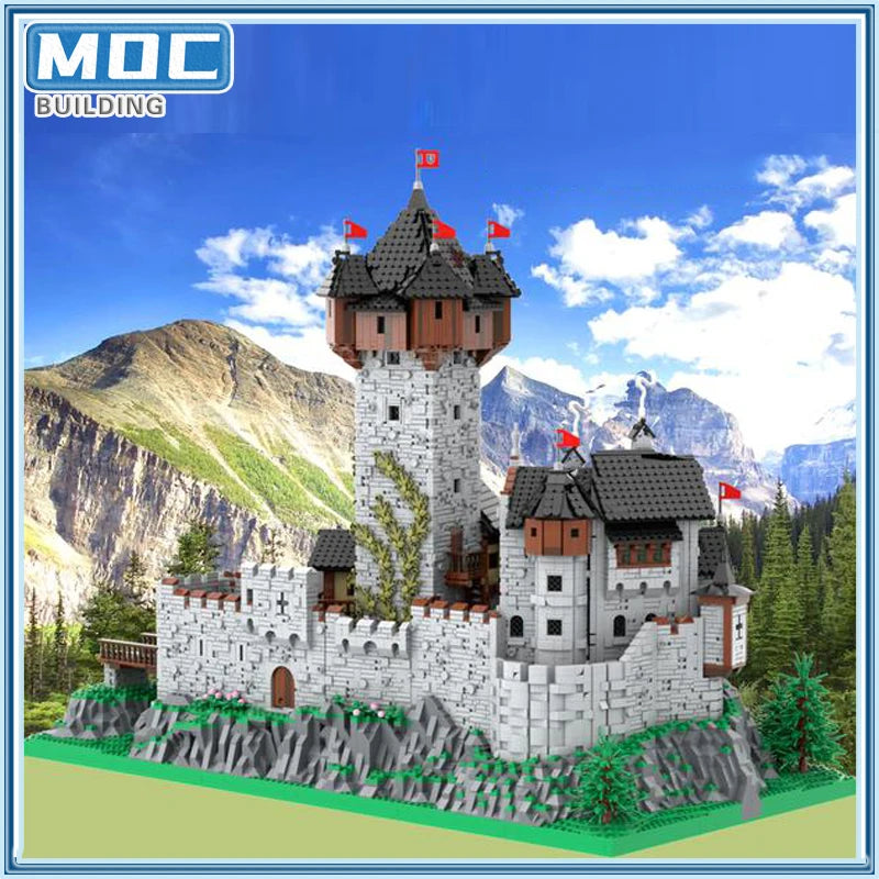 MOC NON LEGO MOC MOC Medieval Castle in Austrian Building Blocks Country City Villa Bricks Modle Set Puzzle toys Kid