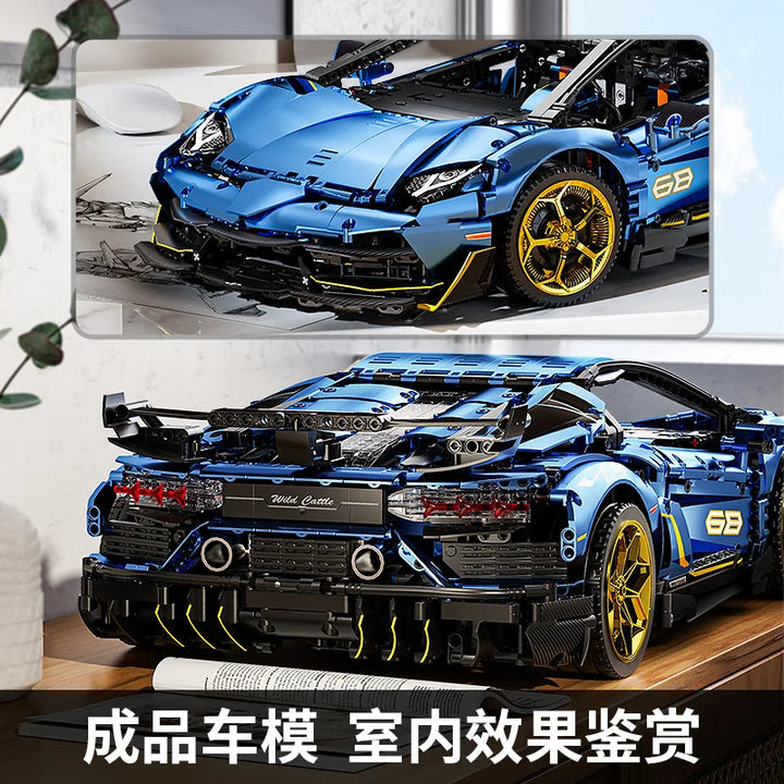 MOC NON LEGO 3811pcs MOC Technical 1:8 SVJ Sports Car Building Blocks Model City Remote Control Car Bricks toys    Set