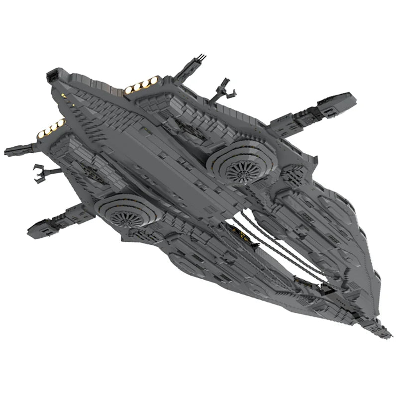 MOC NON LEGO MOC MOC Building Block Wraith Hive Ship Model Science Fiction Spacecraft Technology Bricks DIY Assembled Aerocraft Toy