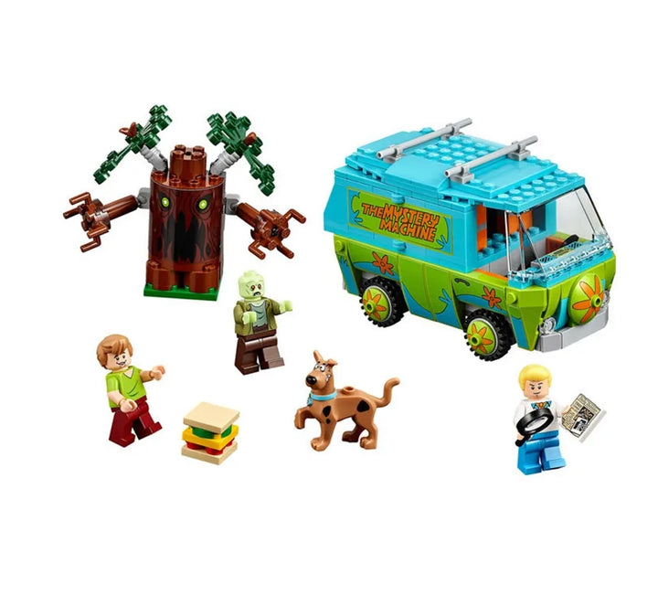 MOC NON LEGO New 10432 &amp 10430 Scooby Mystery Machine Bus City Building Block Bricks Toys Joint  Child  Toys 10429 10428