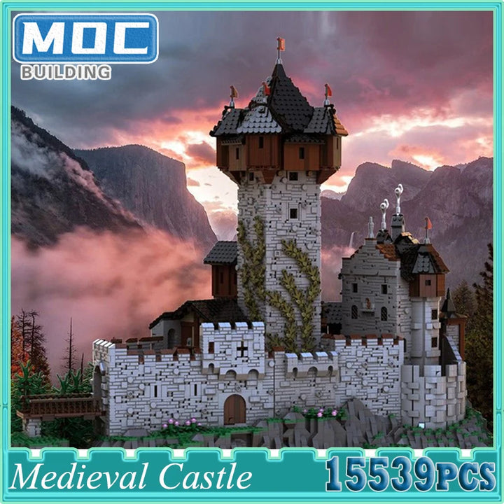 MOC NON LEGO MOC MOC Medieval Castle in Austrian Building Blocks Country City Villa Bricks Modle Set Puzzle toys Kid