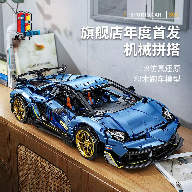 MOC NON LEGO 3811pcs MOC Technical 1:8 SVJ Sports Car Building Blocks Model City Remote Control Car Bricks toys    Set