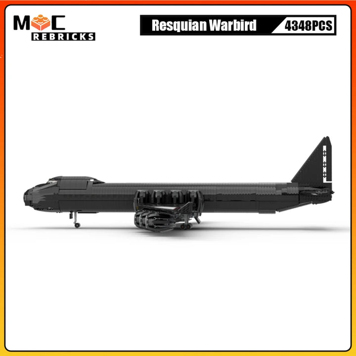 MOC NON LEGO MOC WW II Military Plane Resquian Warbird Resqusto Personal Jet MOC Building Block Model Commandaer Aircraft Bricks Toys Kid