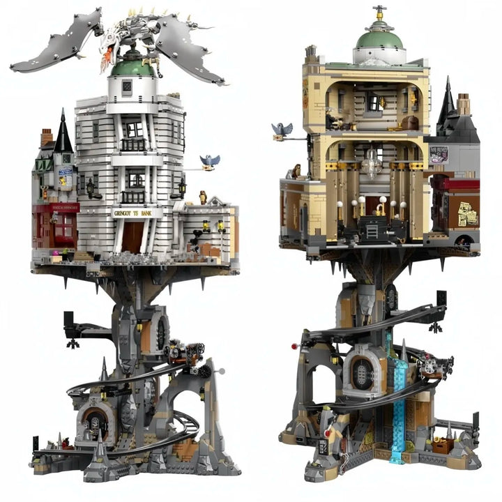 MOC NON  2023 NEW 76417 Wizarding Bank 4803Pcs Building Blocks Kit Bricks Movie Scene Diagoned Model toys