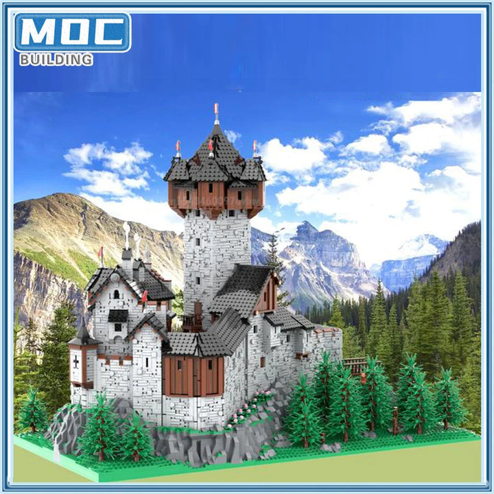 MOC NON LEGO MOC MOC Medieval Castle in Austrian Building Blocks Country City Villa Bricks Modle Set Puzzle toys Kid