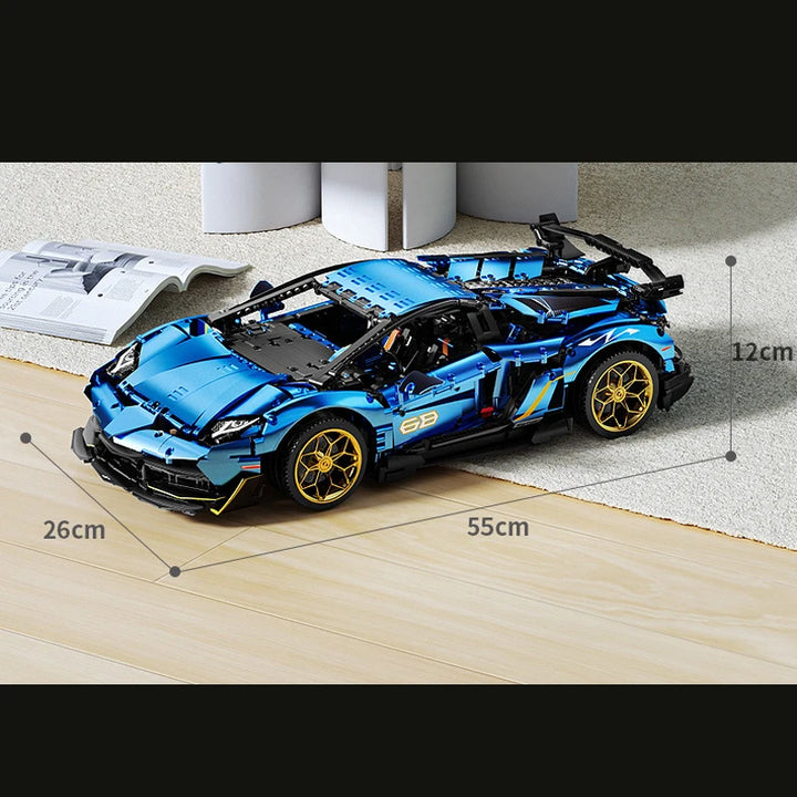 MOC NON LEGO 3811pcs MOC Technical 1:8 SVJ Sports Car Building Blocks Model City Remote Control Car Bricks toys    Set