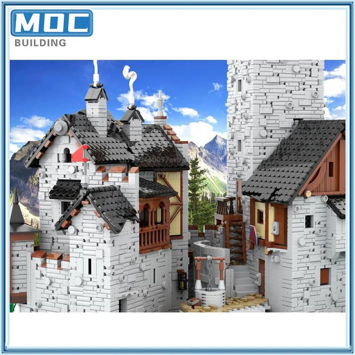 MOC NON LEGO MOC MOC Medieval Castle in Austrian Building Blocks Country City Villa Bricks Modle Set Puzzle toys Kid