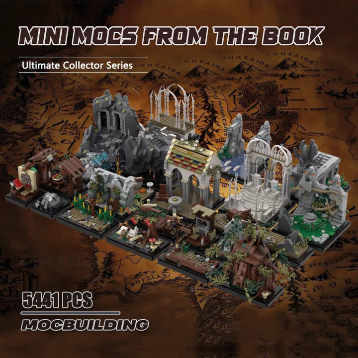 MOC NON LEGO MOC Movie Scence Moc Mini Mocs From The Book Building Blocks 22 Sets Technology Bricks DIY Assembly Model Collection Toys