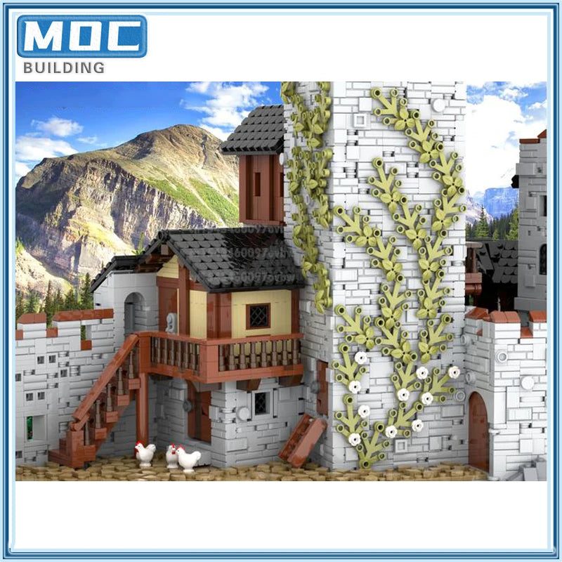 MOC NON LEGO MOC MOC Medieval Castle in Austrian Building Blocks Country City Villa Bricks Modle Set Puzzle toys Kid