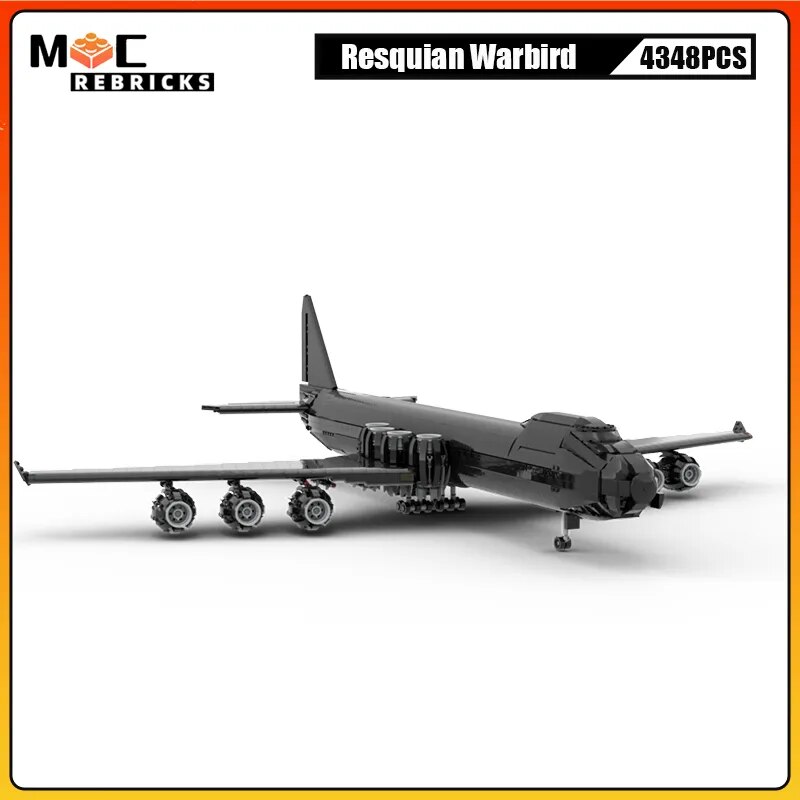 MOC NON LEGO MOC WW II Military Plane Resquian Warbird Resqusto Personal Jet MOC Building Block Model Commandaer Aircraft Bricks Toys Kid