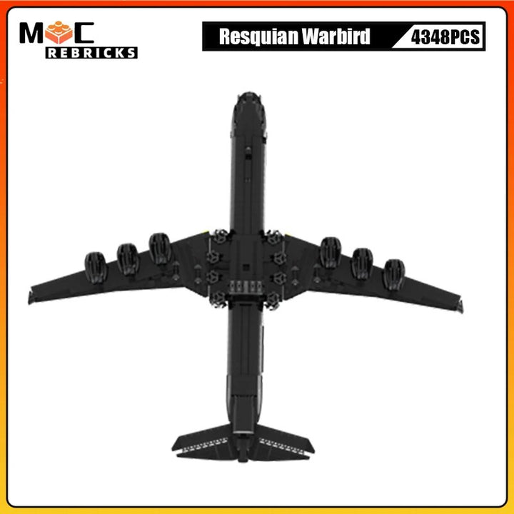 MOC NON LEGO MOC WW II Military Plane Resquian Warbird Resqusto Personal Jet MOC Building Block Model Commandaer Aircraft Bricks Toys Kid