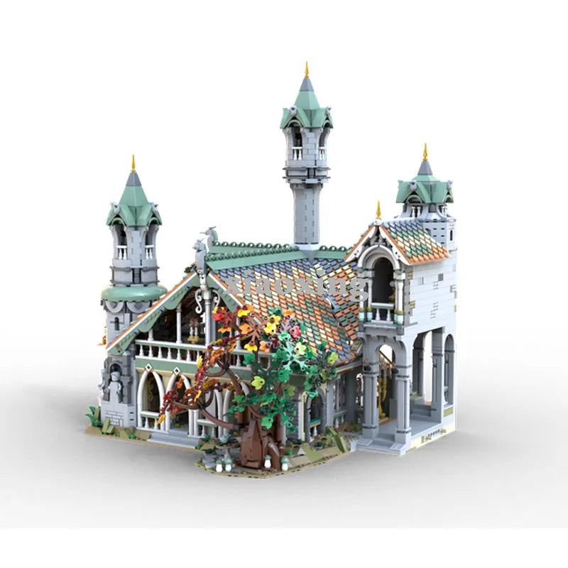 MOC NON LEGO 2023 MOC-149444 Medieval Building Model 10316 Kingdom Extension MOC-151016 Last Family Home Building Block Toys