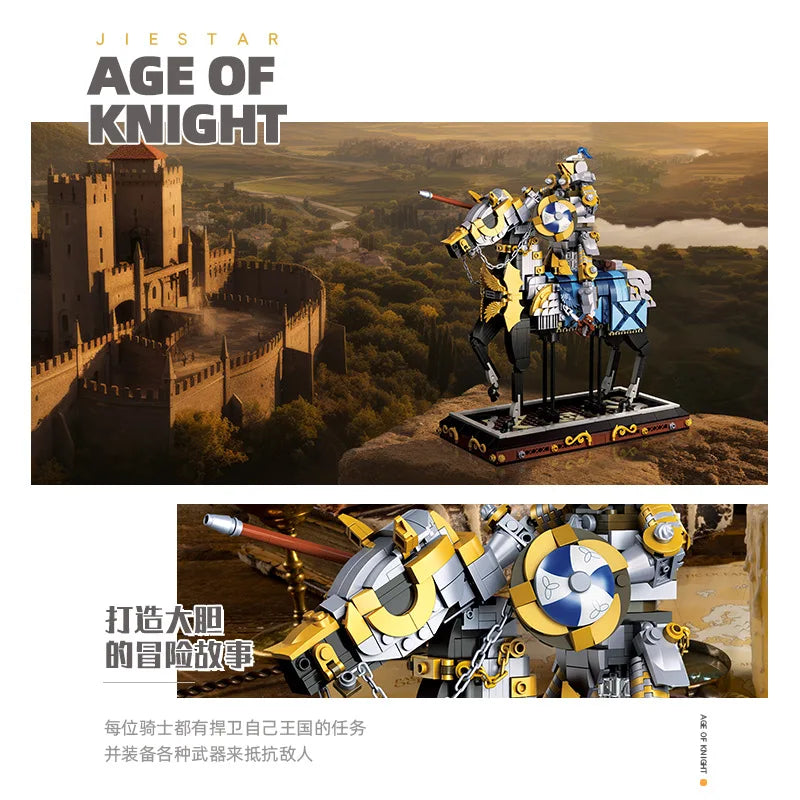 NON LEGO 2024 New 1247pcs MOC Medieval Knight Building Blocks Bricks Assembling Model