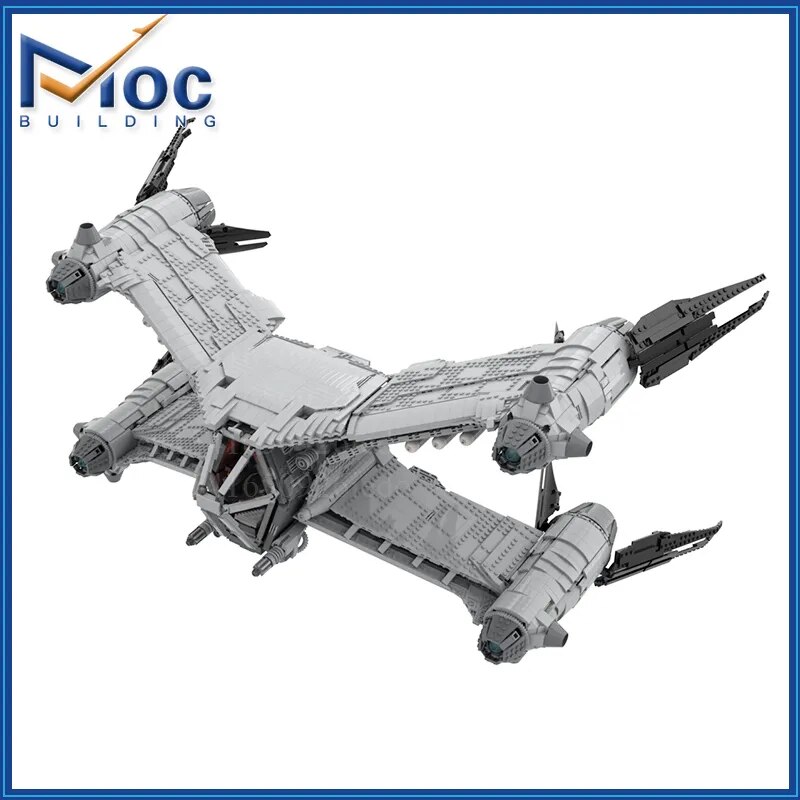 MOC NON LEGO MOC MOC Building Block SA-23E Aurora Starfury Science Fiction Aircraft Technology Bricks DIY Assembled Model Toy Holiday