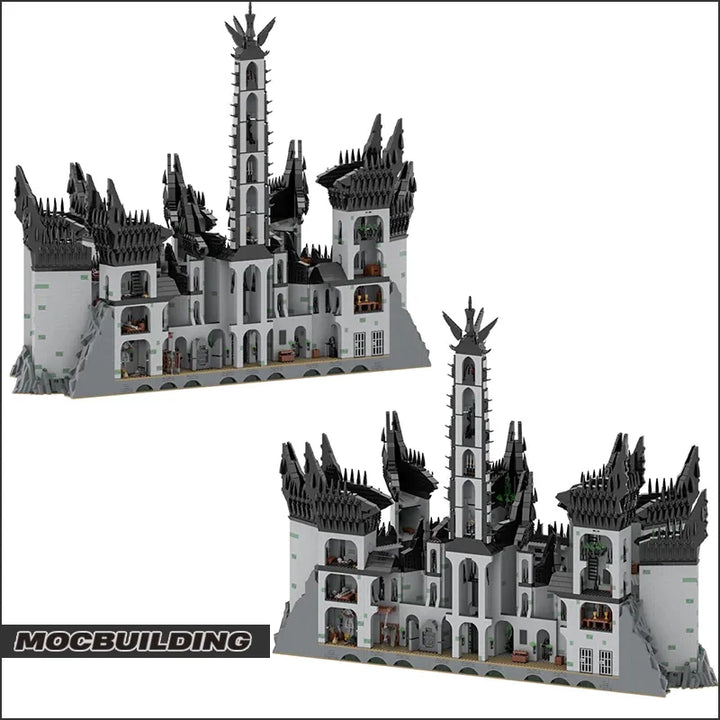 MOC NON LEGO MOC Movie Series UCS Minas Morgul Building Blocks MOC Ultimate Collector Model Kit DIY Assembly Bricks Small Bricks Toys