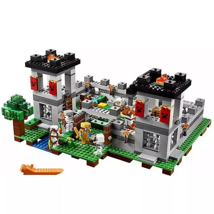 1000pcs my world Mountain cave Village building blocks chicken coop wolf nether hell portal Pig House Toys for christmas Gift Jurassic Bricks