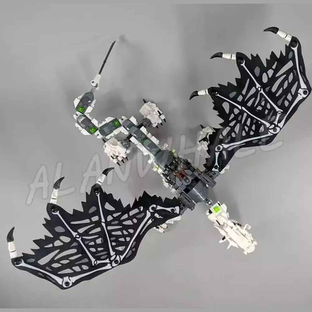 1016pcs Skull Sorcerer Dragon Skeleton Warrior Drop Spiders Bones 11556 Building Blocks Sets GIfts Compatible With Model Jurassic Bricks