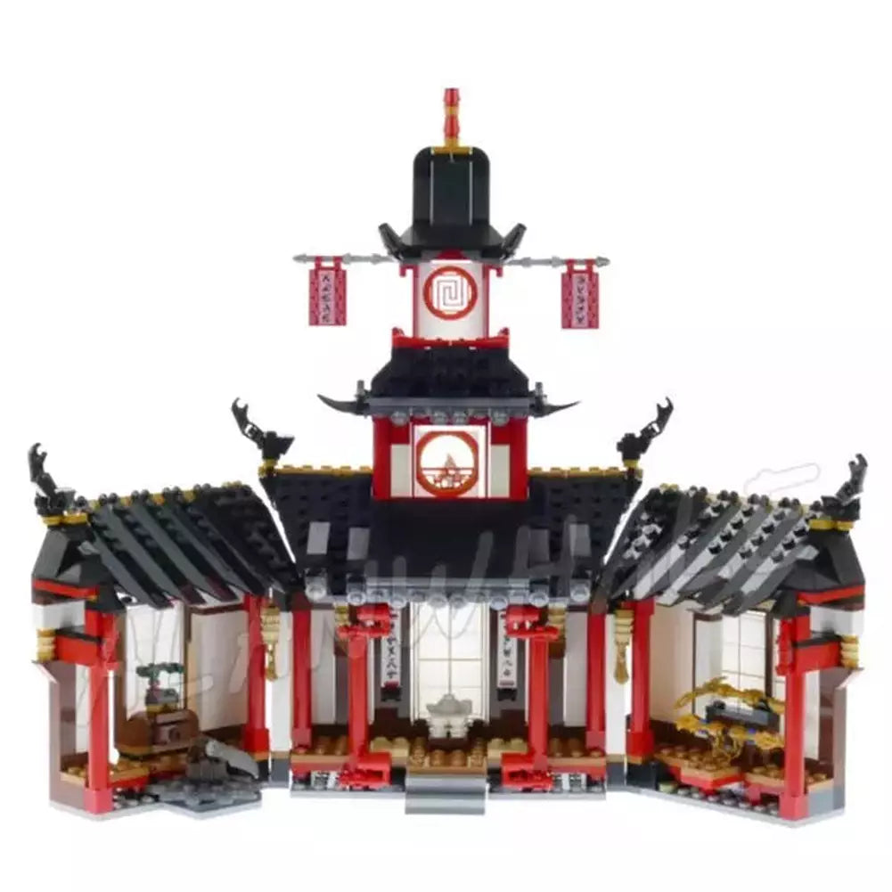 1112pcs  Monastery of Spinjitzu Training Station Tea Room Tower 11165 Building Block Sets Compatible With Model Jurassic Bricks