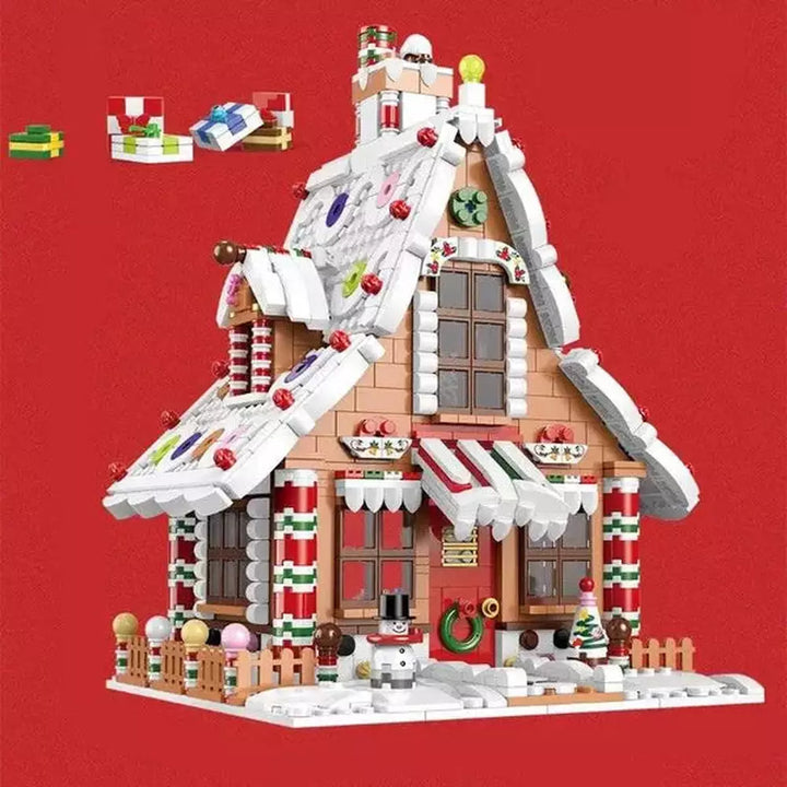 1455 Pcs City Christmas House House Building Blocks Friends Music Box Castle Train Santa Claus Tree Bricks Toys For Kids Gifts Jurassic Bricks