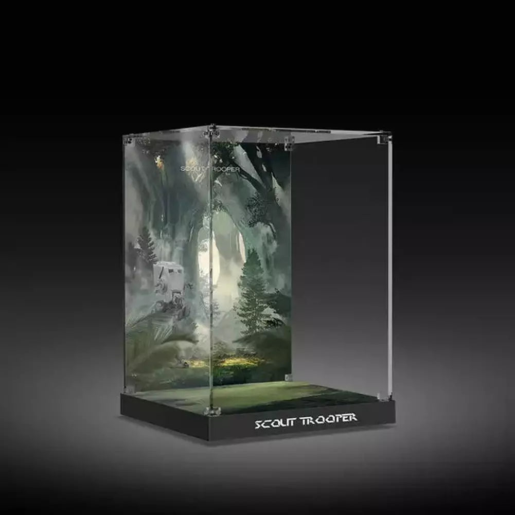 18.6 X 18.6X 26.3cm Building Block Acrylic Display Box Show Case For 75305 Helmet Series Dustproof Clear Crystal Nut Type K&B Brick Store