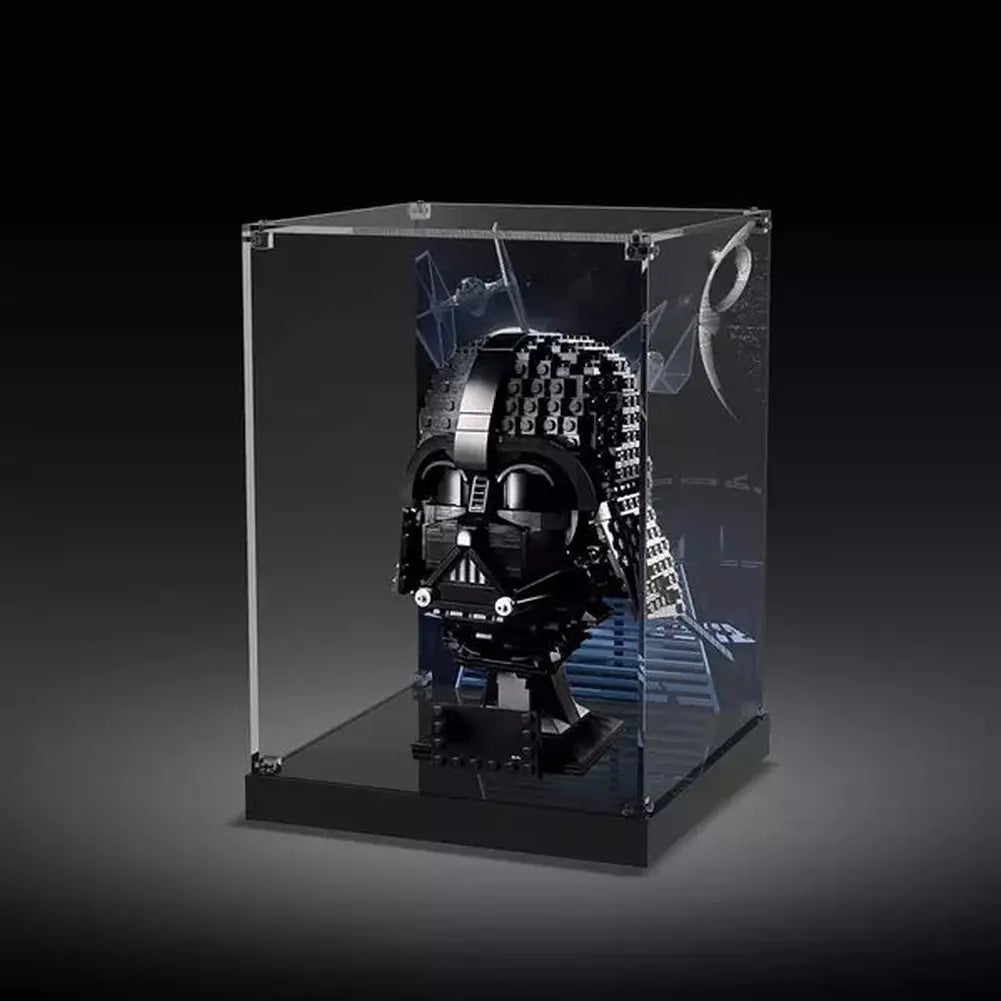 18.6X 18.6X 26.3 cm Building Block Acrylic Display Box Show Case For 75304 Death Hemer Dustproof Clear Crystal Nut Type K&B Brick Store