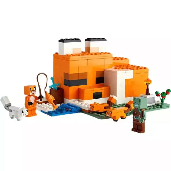 MOC NON  193pcs My World Series The Fox Lodge Model Bricks Joytoy Compatible 21178 Building Blocks Toys