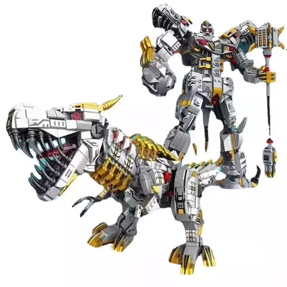 2 in 1 Deformation Robot Building Blocks Transformation Dinosaur Aircraft Weapons Bricks Set Toys For Children Birthday Gift Boy Jurassic Bricks