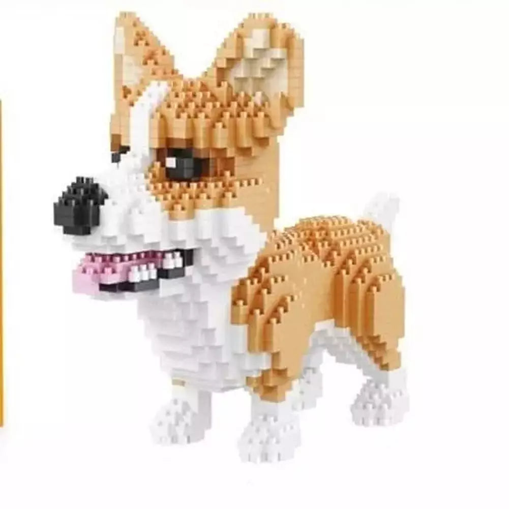 2000+pcs 16013 Mike Dog Building Blocks Diamond Micro Small Particles Spelling Toy Pet Dog Block Model Toys for Children Gifts Jurassic Bricks