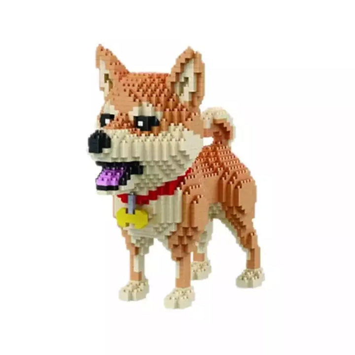 MOC NON LEGO 2000+pcs 16013 Mike Dog Building Blocks Diamond Micro Small Bricks Spelling Toy Pet Dog Block Model toys