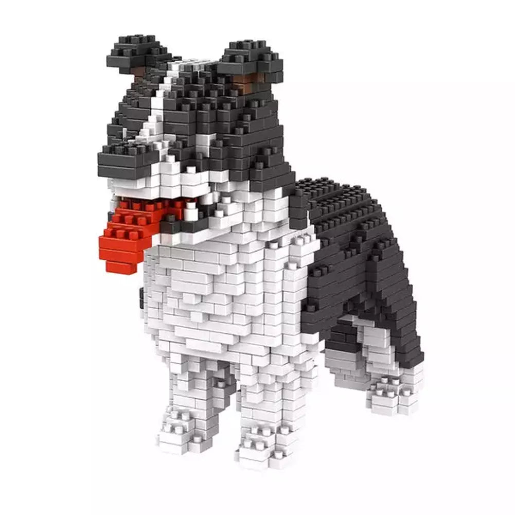 2000+pcs 16013 Mike Dog Building Blocks Diamond Micro Small Particles Spelling Toy Pet Dog Block Model Toys for Children Gifts Jurassic Bricks