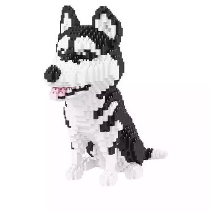 2000+pcs 16013 Mike Dog Building Blocks Diamond Micro Small Particles Spelling Toy Pet Dog Block Model Toys for Children Gifts Jurassic Bricks