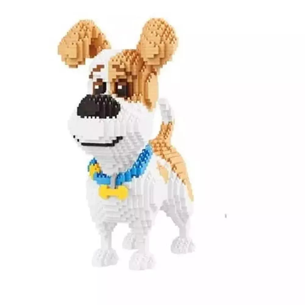 2000+pcs 16013 Mike Dog Building Blocks Diamond Micro Small Particles Spelling Toy Pet Dog Block Model Toys for Children Gifts Jurassic Bricks