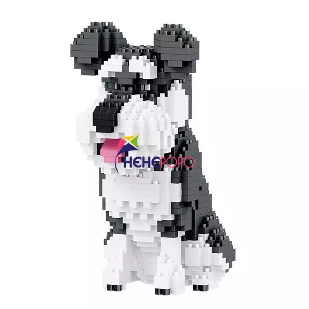 2000+pcs 16013 Mike Dog Building Blocks Diamond Micro Small Particles Spelling Toy Pet Dog Block Model Toys for Children Gifts Jurassic Bricks