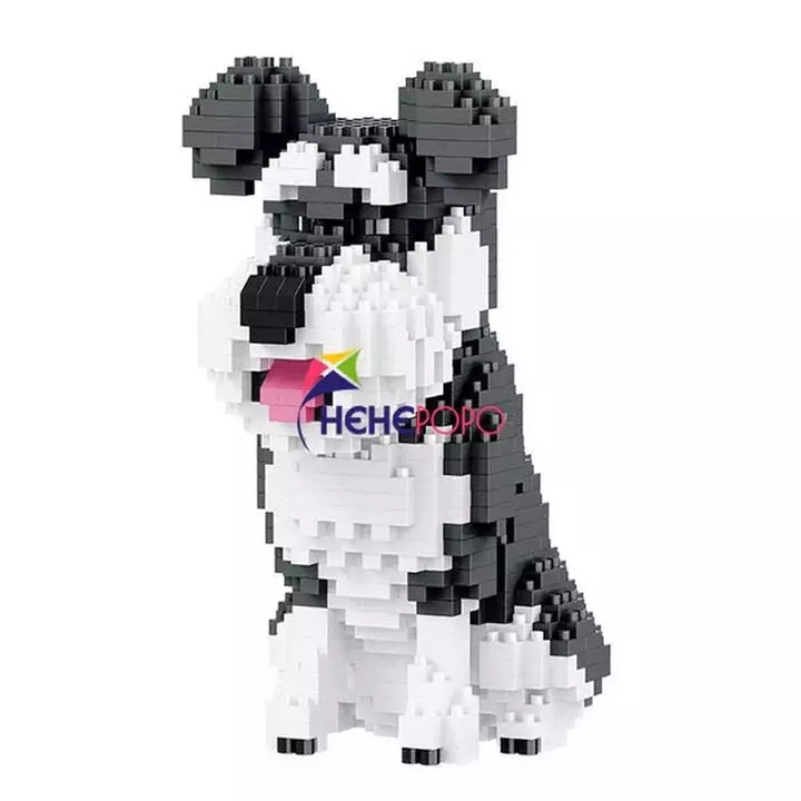 2000+pcs 16013 Mike Dog Building Blocks Diamond Micro Small Particles Spelling Toy Pet Dog Block Model Toys for Children Gifts Jurassic Bricks