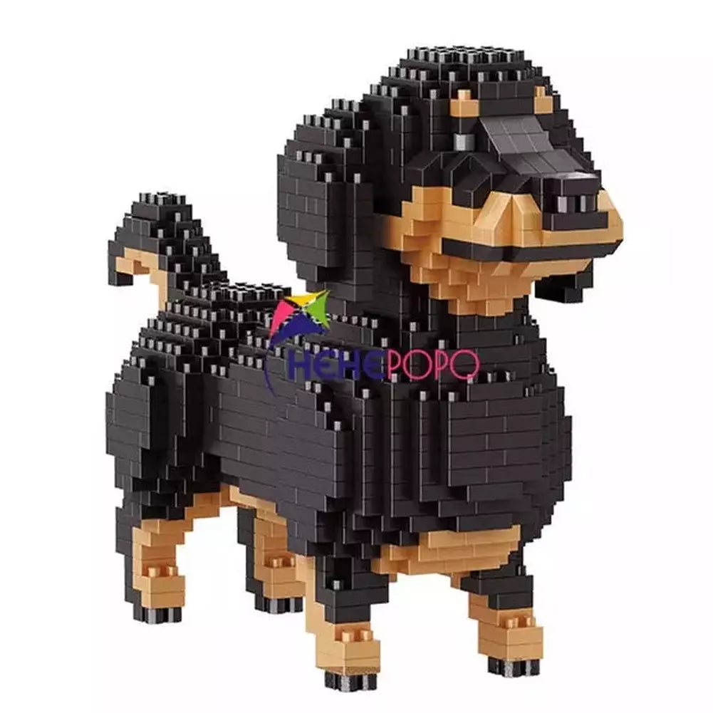 2000+pcs 16013 Mike Dog Building Blocks Diamond Micro Small Particles Spelling Toy Pet Dog Block Model Toys for Children Gifts Jurassic Bricks