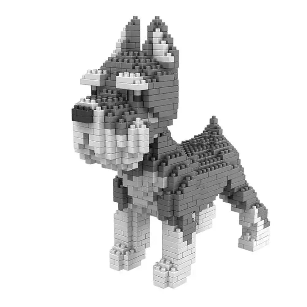 2000+pcs 16013 Mike Dog Building Blocks Diamond Micro Small Particles Spelling Toy Pet Dog Block Model Toys for Children Gifts Jurassic Bricks